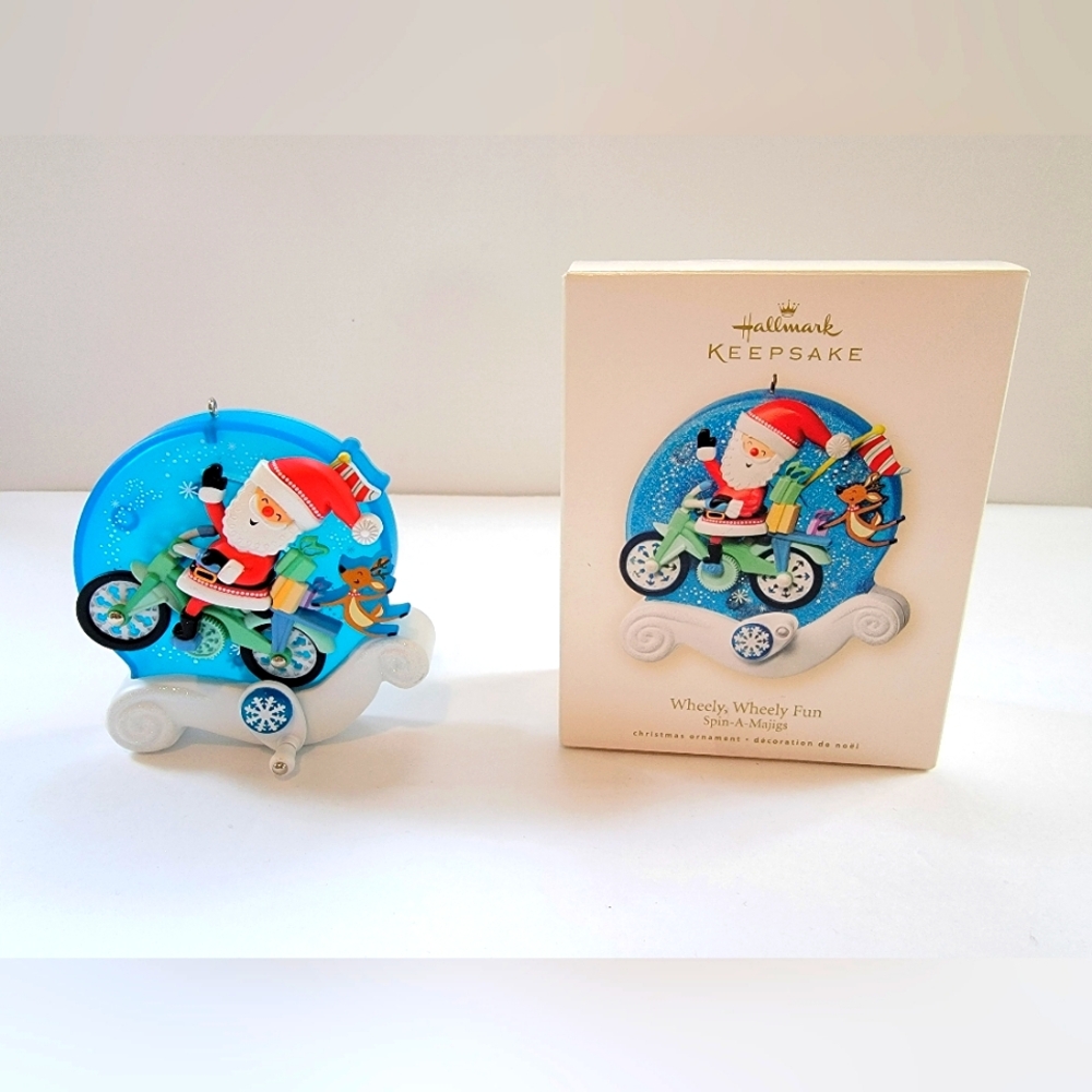 2008 "Wheely. Wheely Fun" Spin-A-Majigs Hallmark Keepsake  ornament Wheels Move
